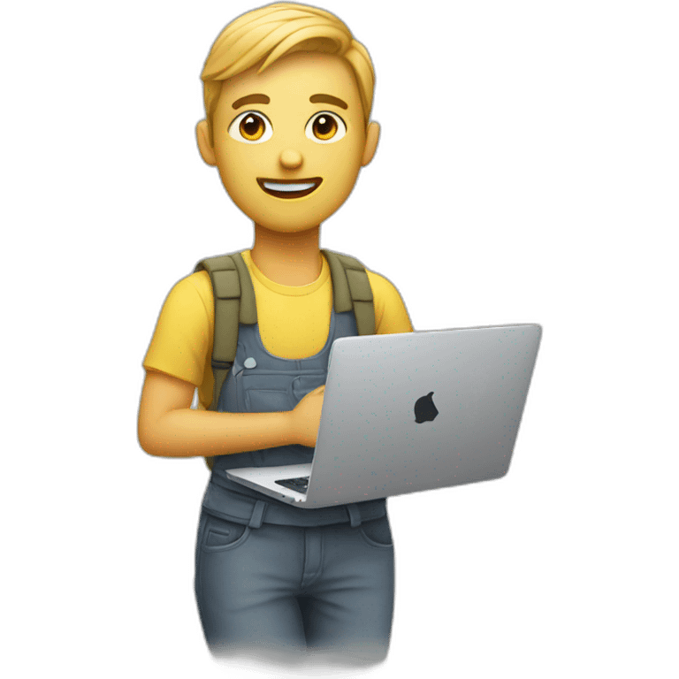 design school student macbook emoji