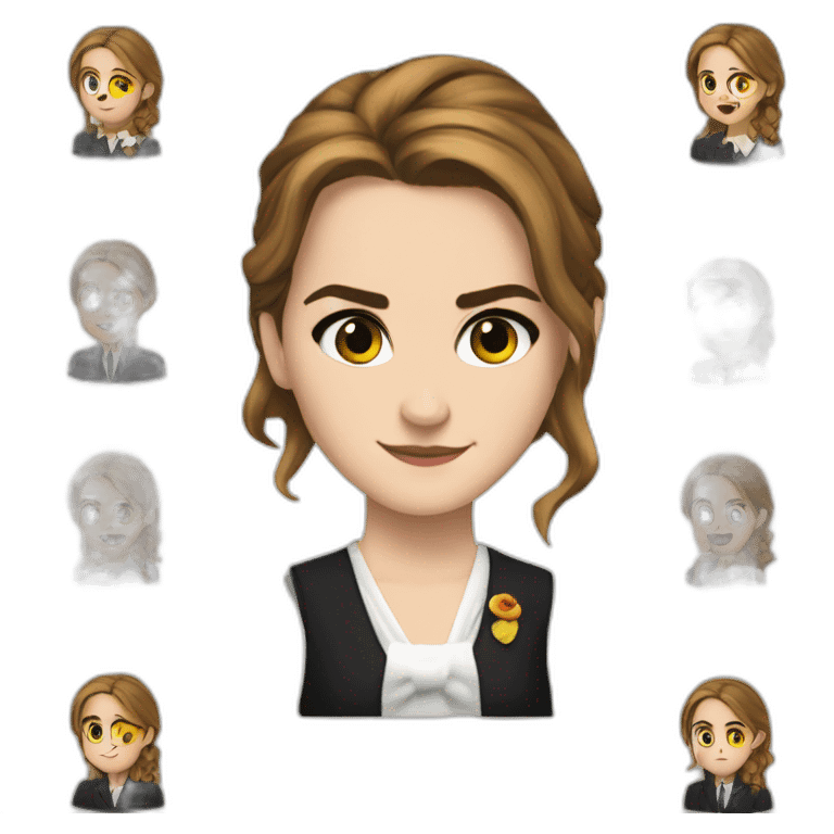 Macron embrassed Emma watson emoji