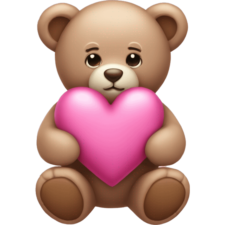 pink heart and teddy bear emoji