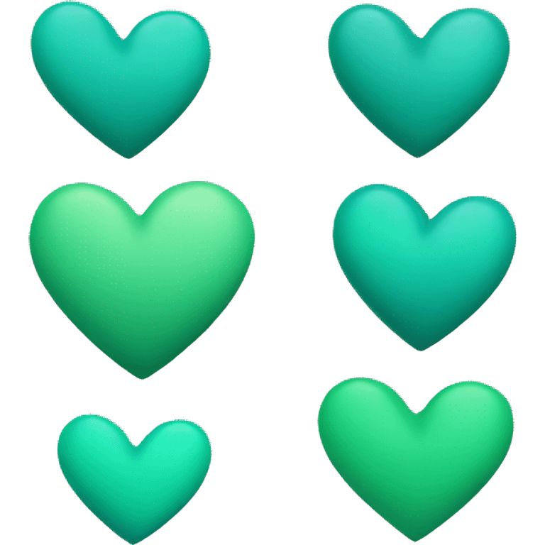 Teal and green heart emoji