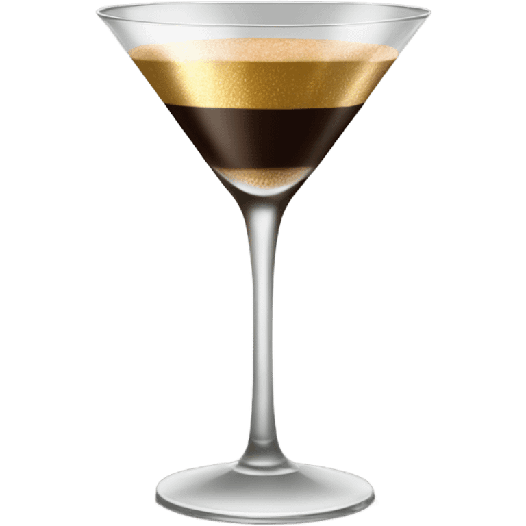 gold rimmed espresso martini glass  emoji