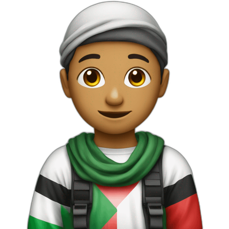 A boy with Palestine falg  emoji