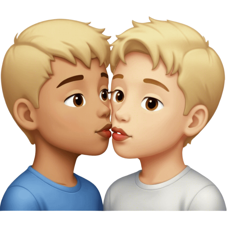 two boys kissing  emoji