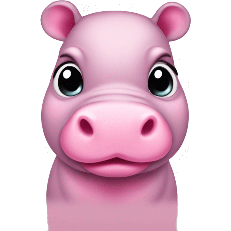 Pink baby hippo  emoji