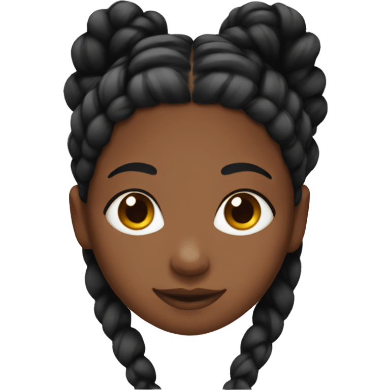 Black girl with braids emoji