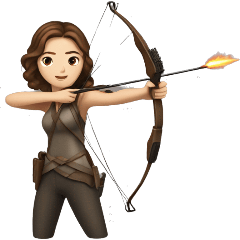 Katniss Everdeen shooting with a bow emoji