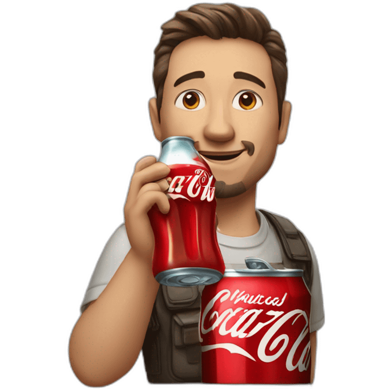 Eleon Musk who drink coca cola emoji