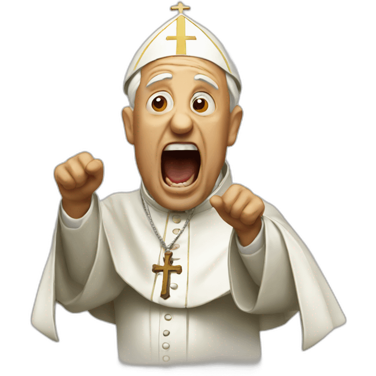 Screaming Pope emoji