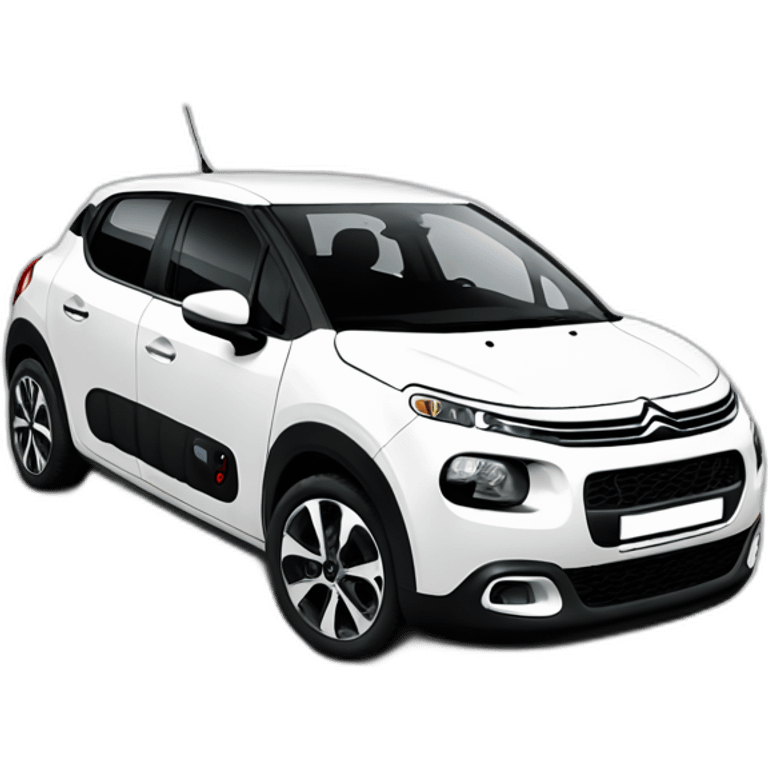 White Citroen C3 emoji