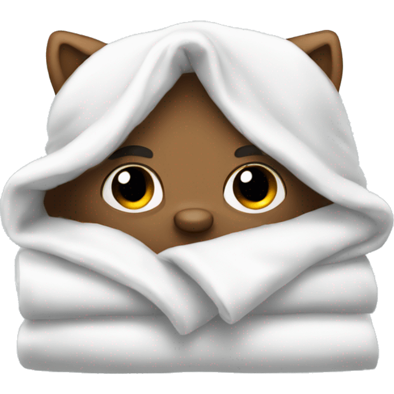 Cozy white blanket emoji