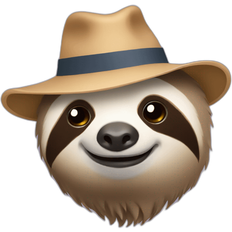 sloth with a hat  emoji