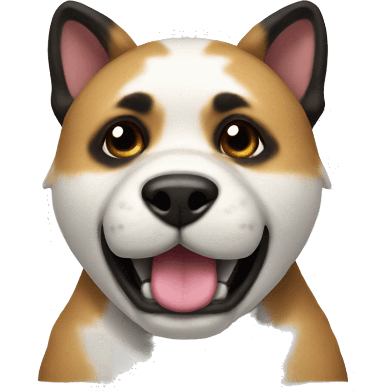 Hybrid of pandadog emoji