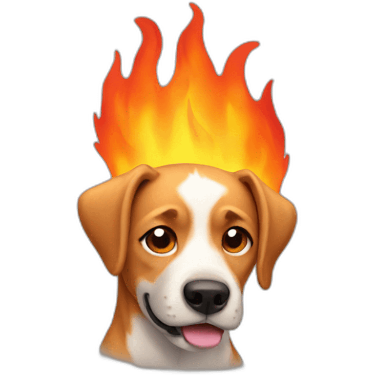 Dog fire emoji