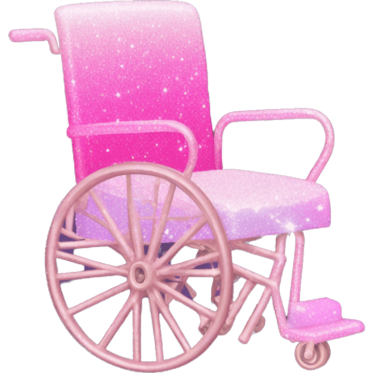 Pink ombre wheelchair with glitter  emoji