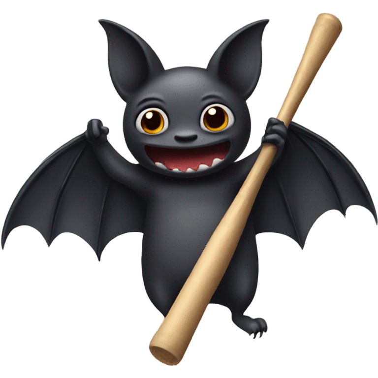 Bat wearing a bat emoji