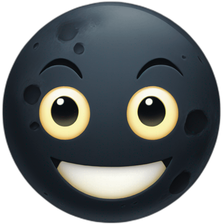 Dark Moon with smile emoji