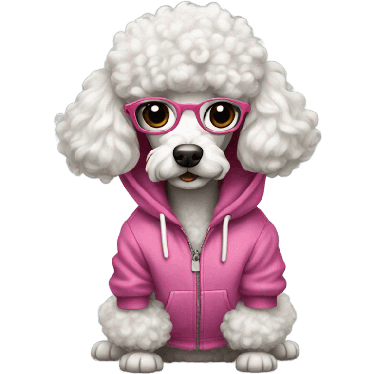 Poodle with hoodie emoji