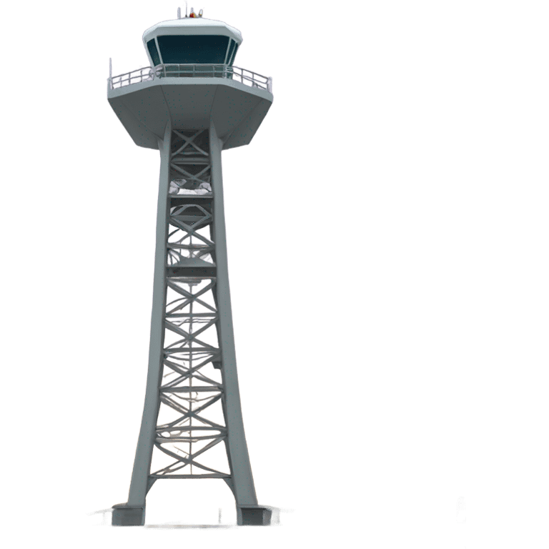 air traffic control tower, tall, front view emoji