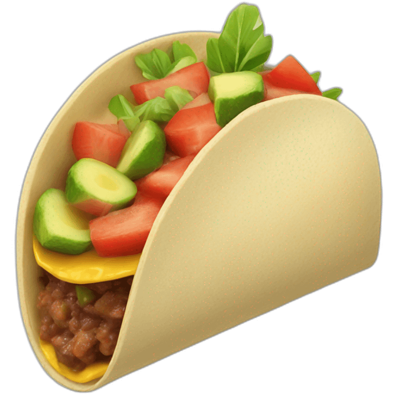 Tacos fraçais au fruit  emoji