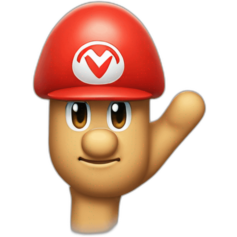 super mario glove finger pointing emoji