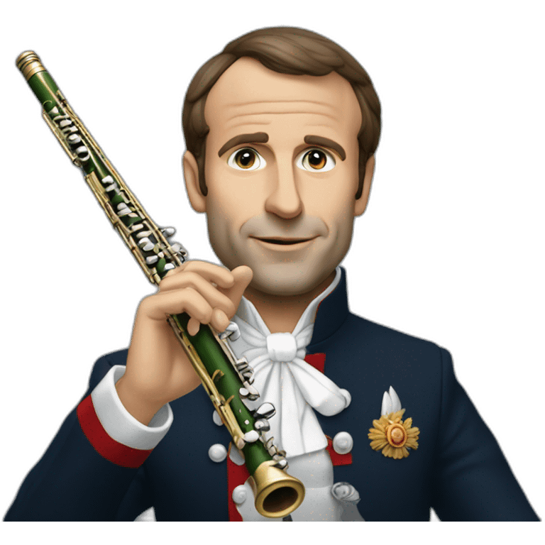 Macron qui joue de la flute emoji