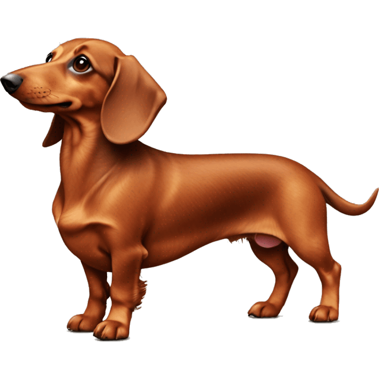 Dachshund with long rust colored fur￼ emoji