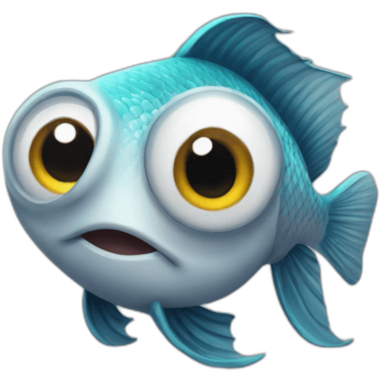 Fish with great eyes emoji