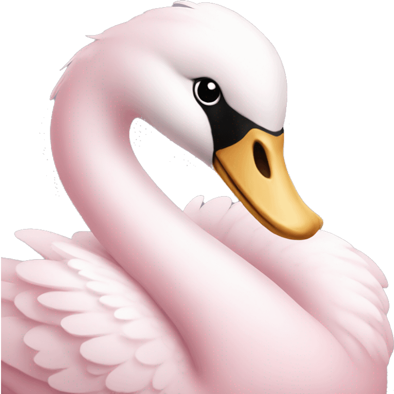 pastel pink swan emoji