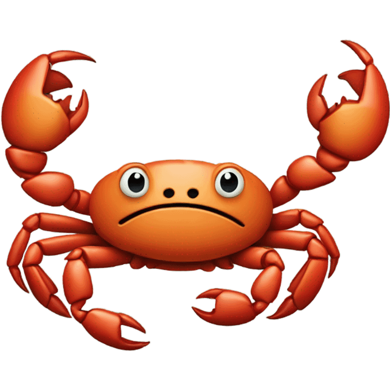 Crab smoking a cigarette emoji