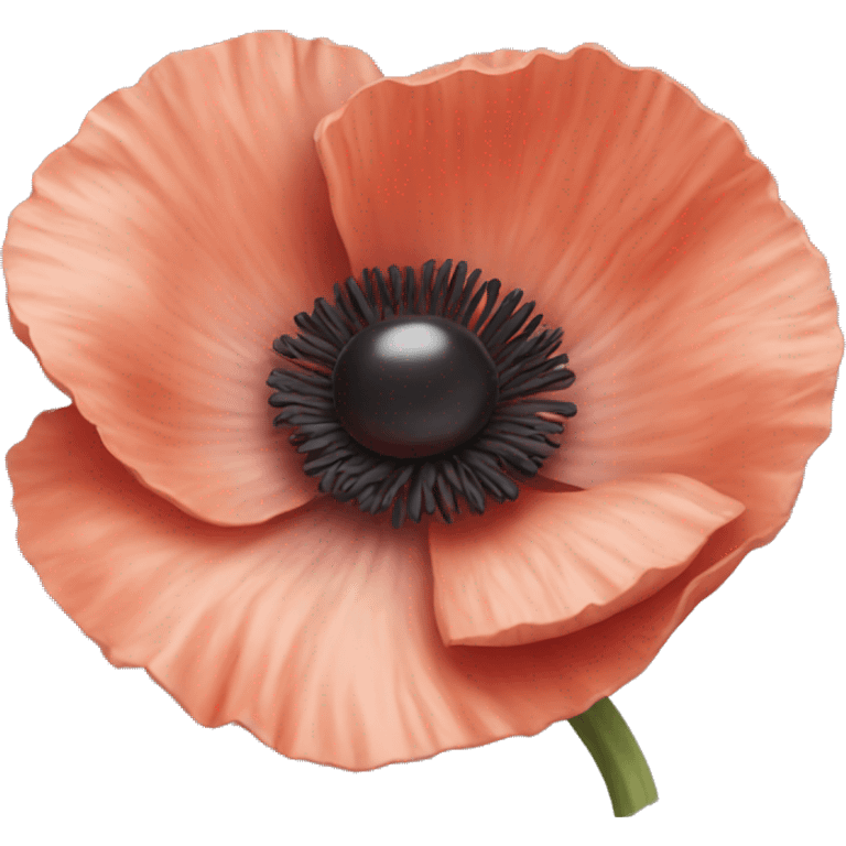 Cute realistic poppy emoji