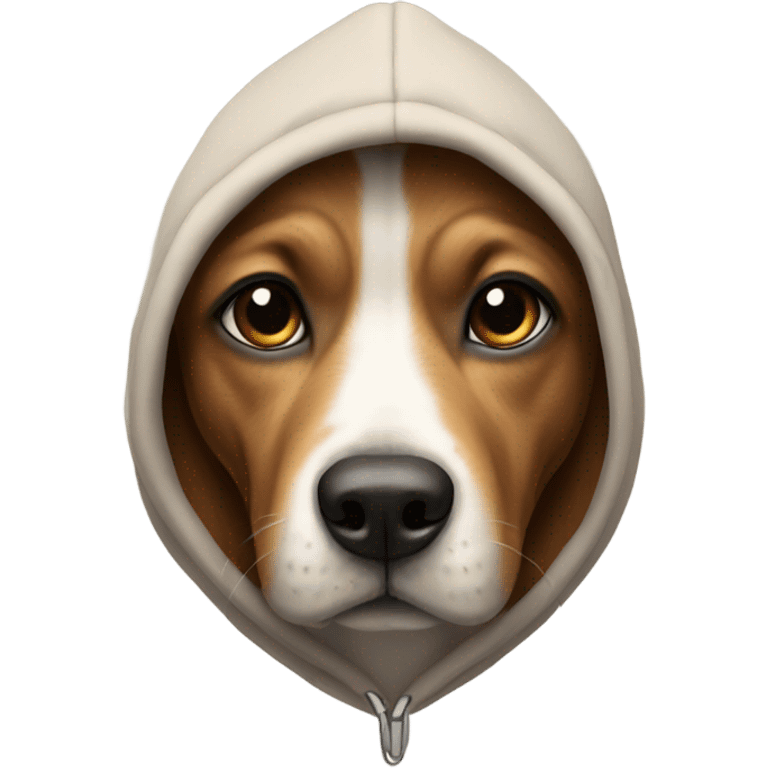 dog wearing a hoodie emoji