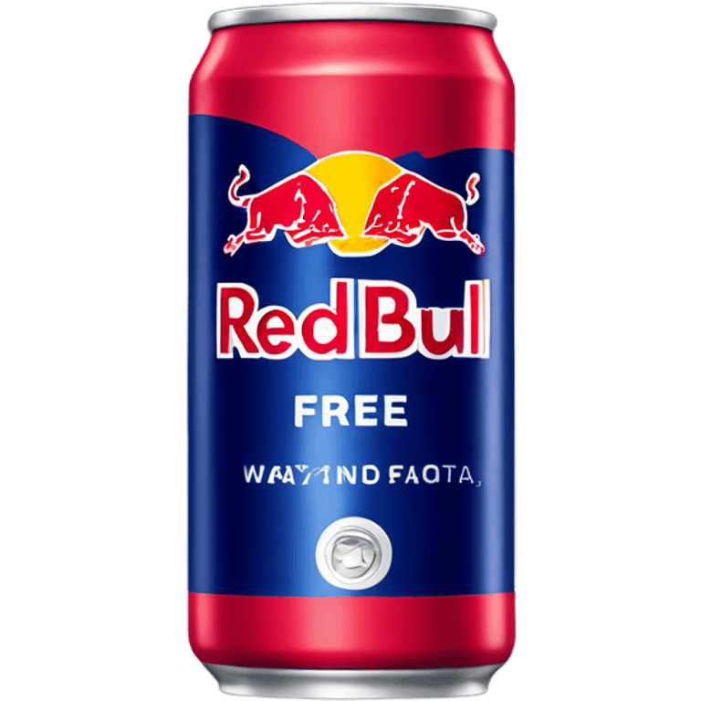 Red bull can sugar free  emoji