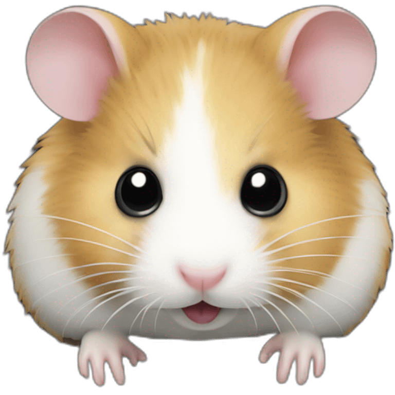 hamster with black computer emoji