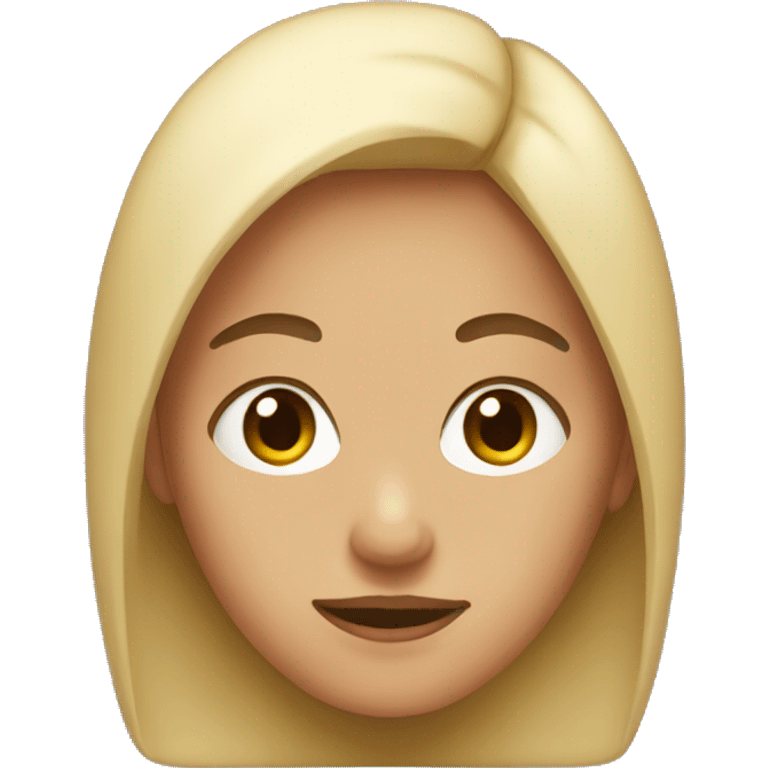 female with big forehead emoji