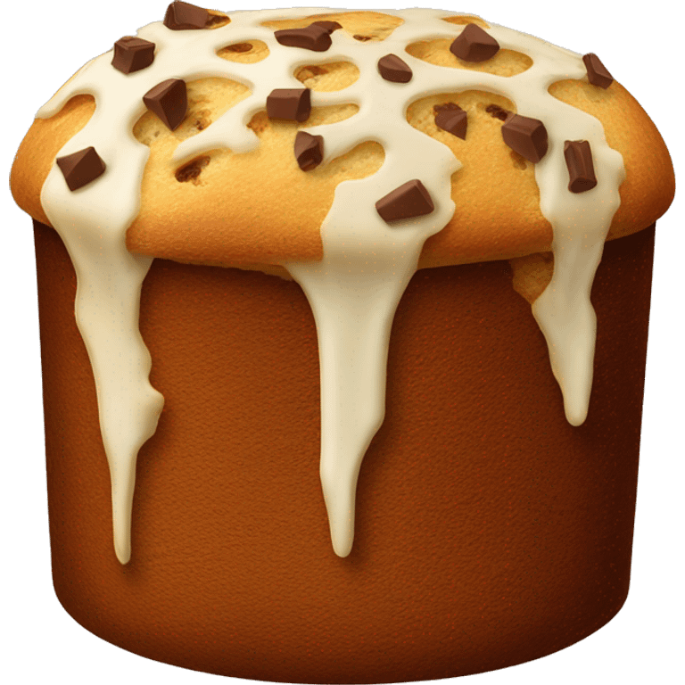 Full chocolate panettone emoji