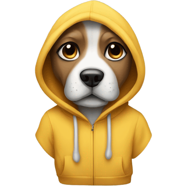 Dog wearing a hoodie emoji