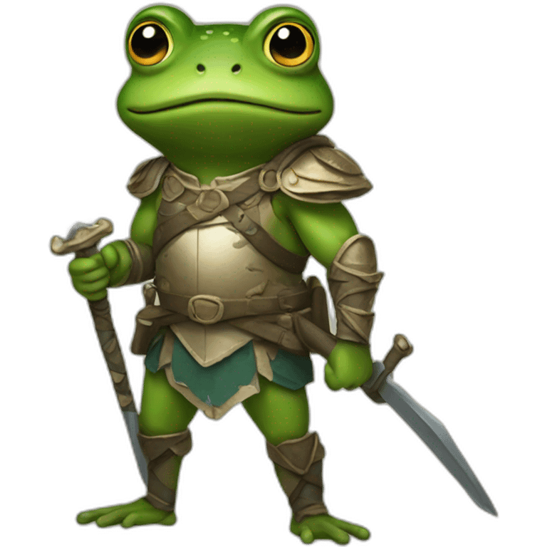 frog warrior  emoji