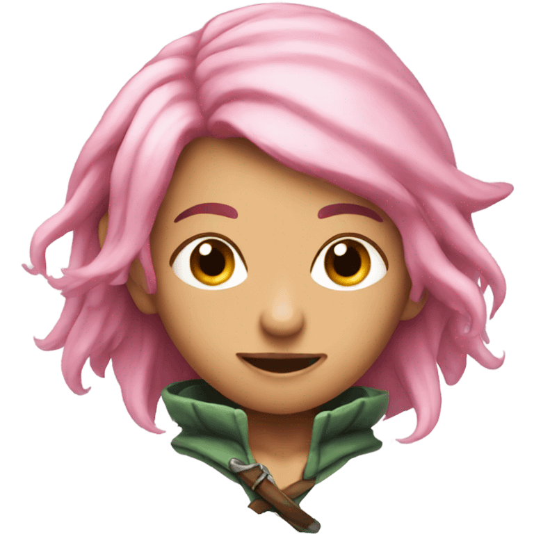 fairy rogue with pink hair emoji