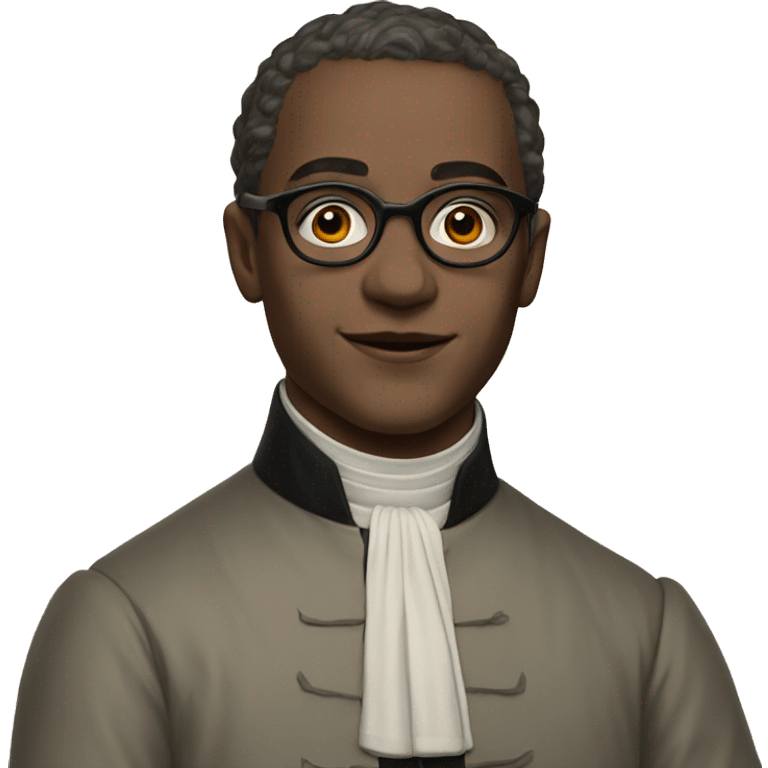 18th century young priest with glasses emoji