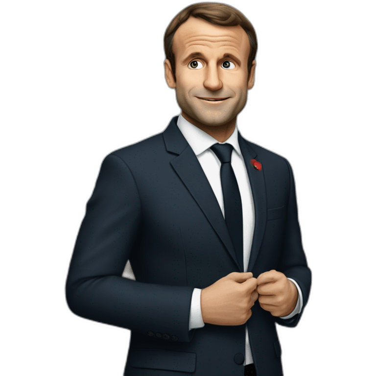 Macron avec le 49.3 emoji