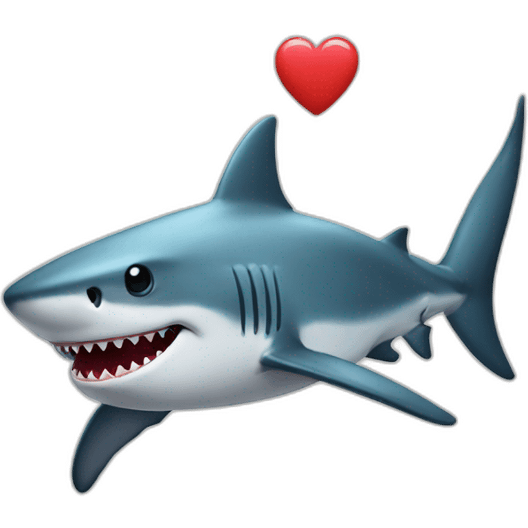 shark with heart emoji