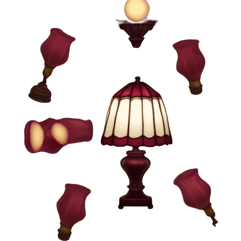 Tiffany lamp burgundy emoji