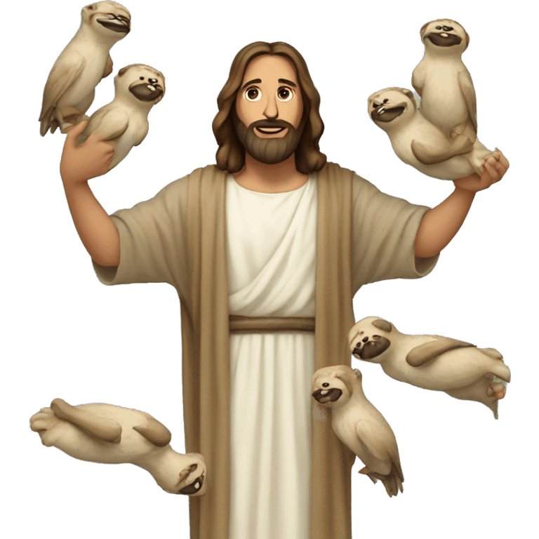 Jesus holding a lotmonkeys  emoji