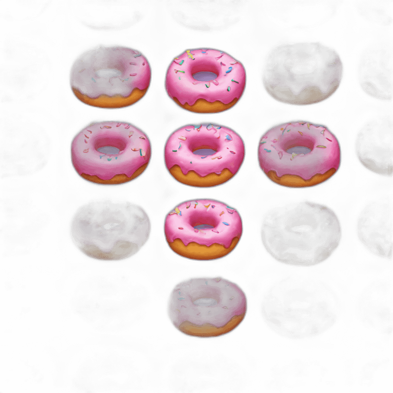 pink donut with sprinkles emoji