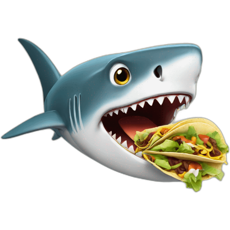 A shark eating tacos emoji