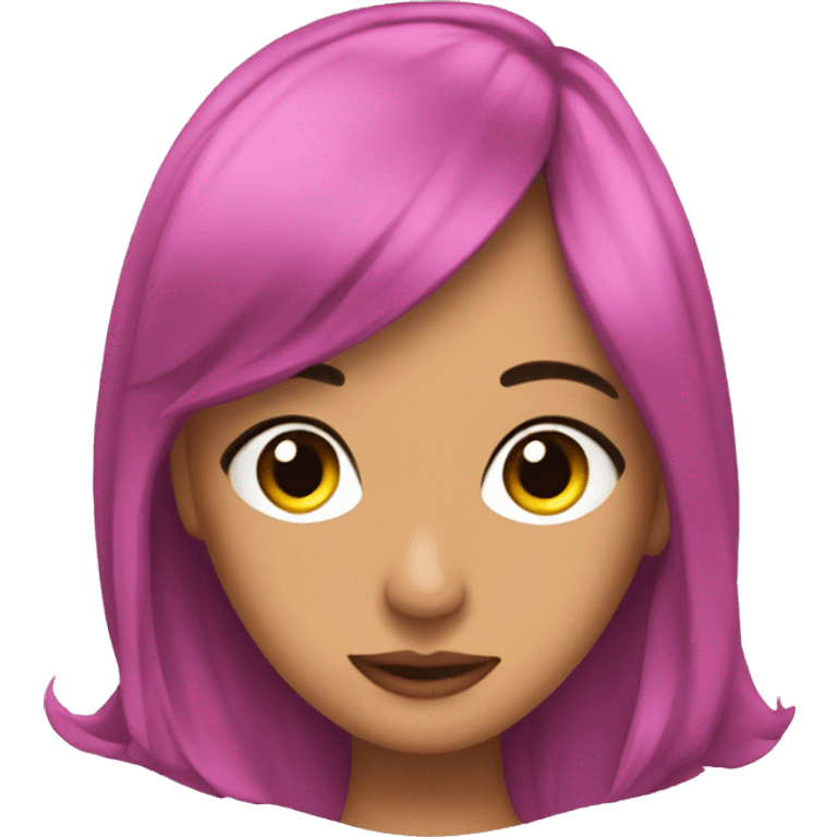 Reina cabello rosa emoji