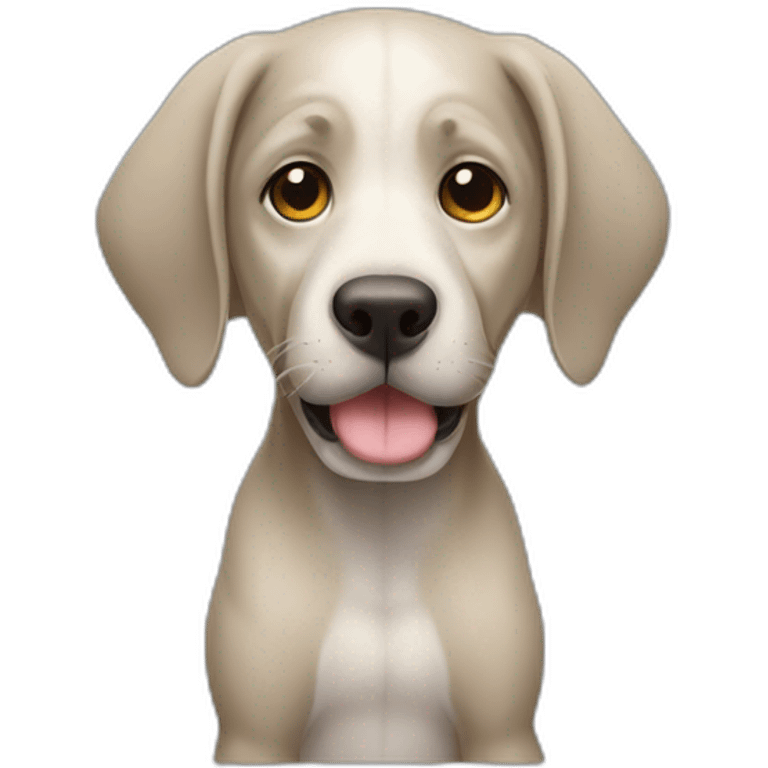 Perro cabeza humano patas de elefante emoji