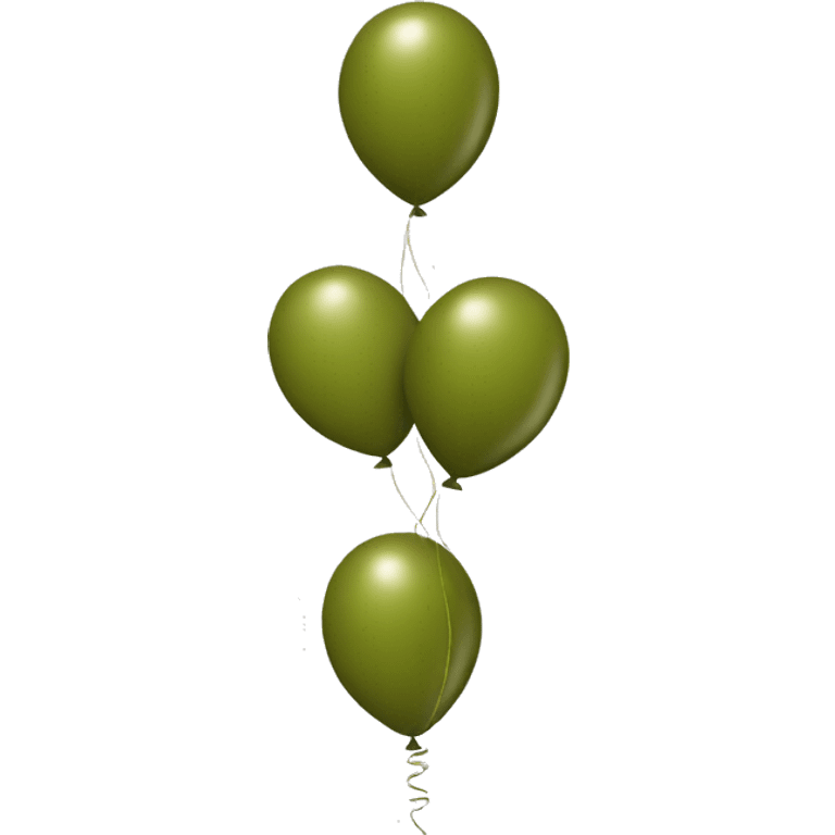 Olive color balloon emoji