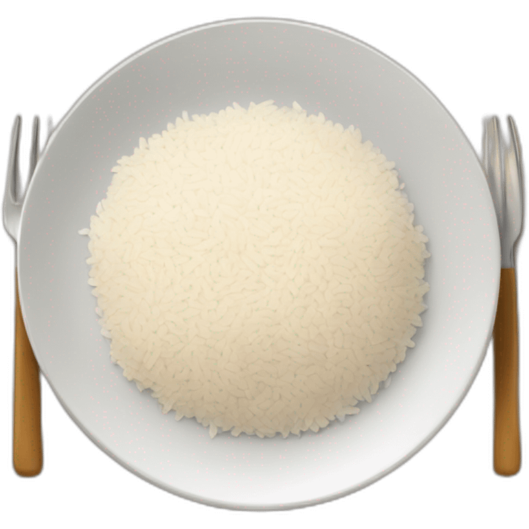 plate full of rice emoji