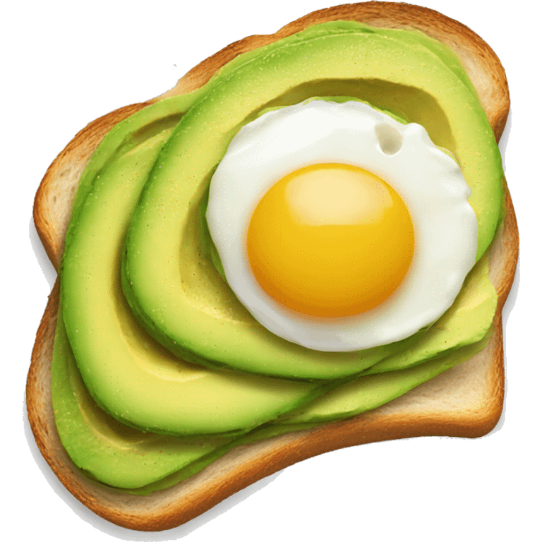 avocado toast with egg emoji